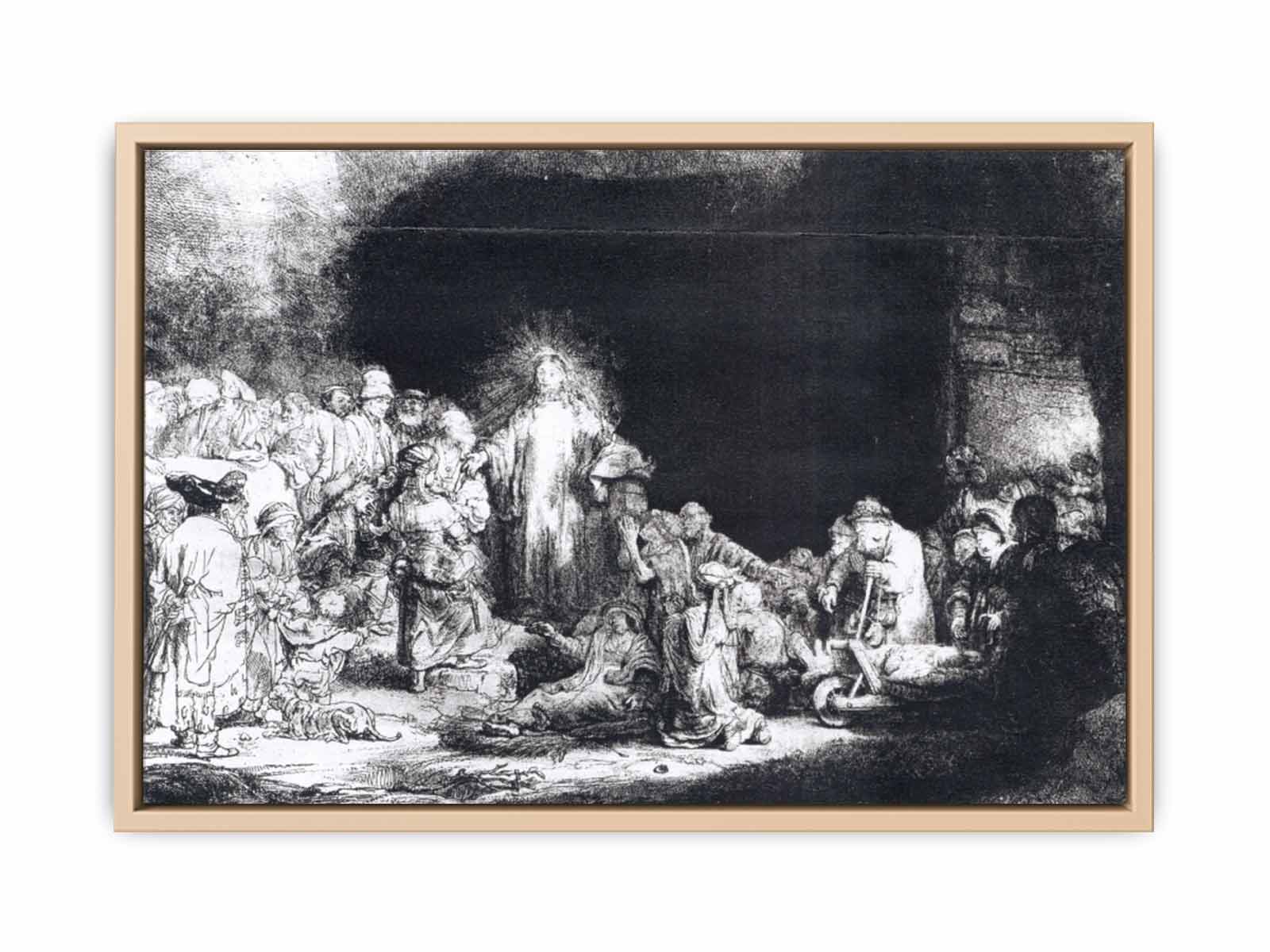 The Little Children Being Brought to Jesus, The 100 Guilder Print 1647-49 Painting