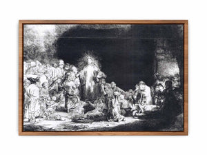 The Little Children Being Brought to Jesus, The 100 Guilder Print 1647-49 Painting