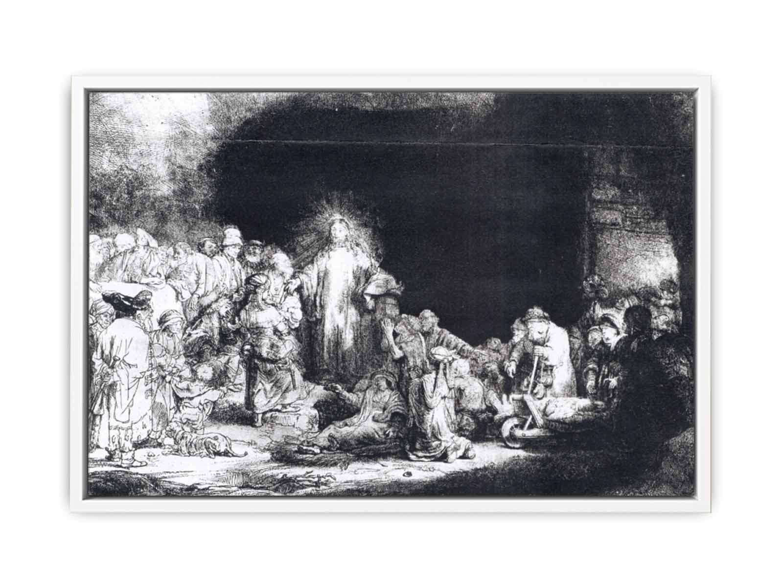 The Little Children Being Brought to Jesus, The 100 Guilder Print 1647-49 Painting