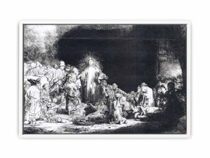 The Little Children Being Brought to Jesus, The 100 Guilder Print 1647-49 Painting