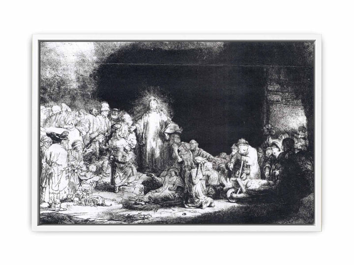 The Little Children Being Brought to Jesus, The 100 Guilder Print 1647-49
 Painting
