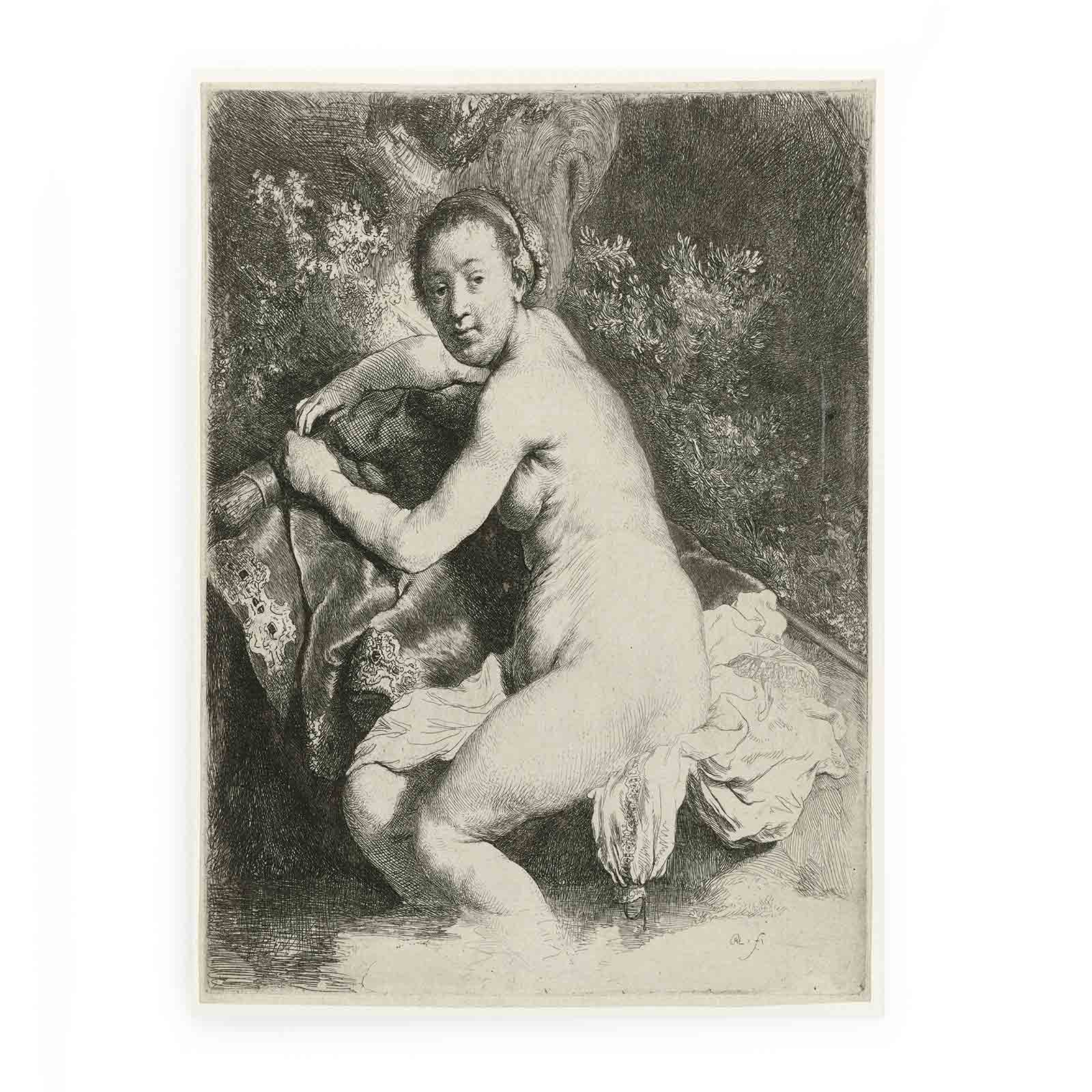 Diana at the Bath Painting