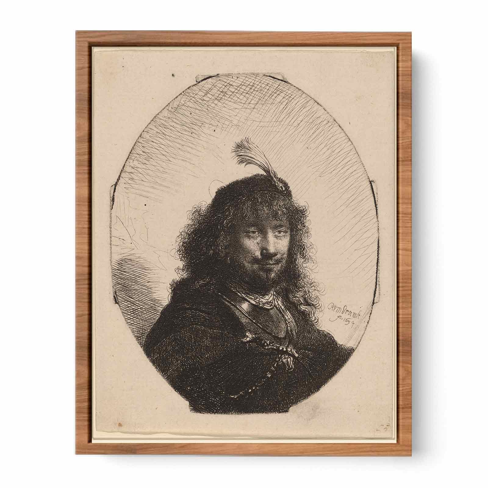 Self-Portrait with plumed Cap and lowered Sabre Painting