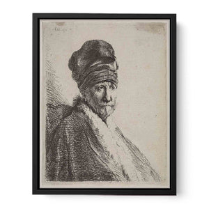 Bust of a Man wearing a High Cap (The Artists Father ) Painting
