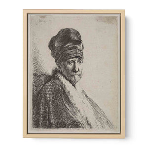 Bust of a Man wearing a High Cap (The Artists Father ) Painting