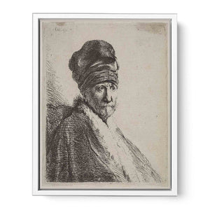Bust of a Man wearing a High Cap (The Artists Father ) Painting
