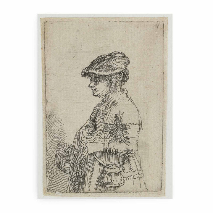 Girl With A Basket Painting