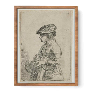 Girl With A Basket Painting
