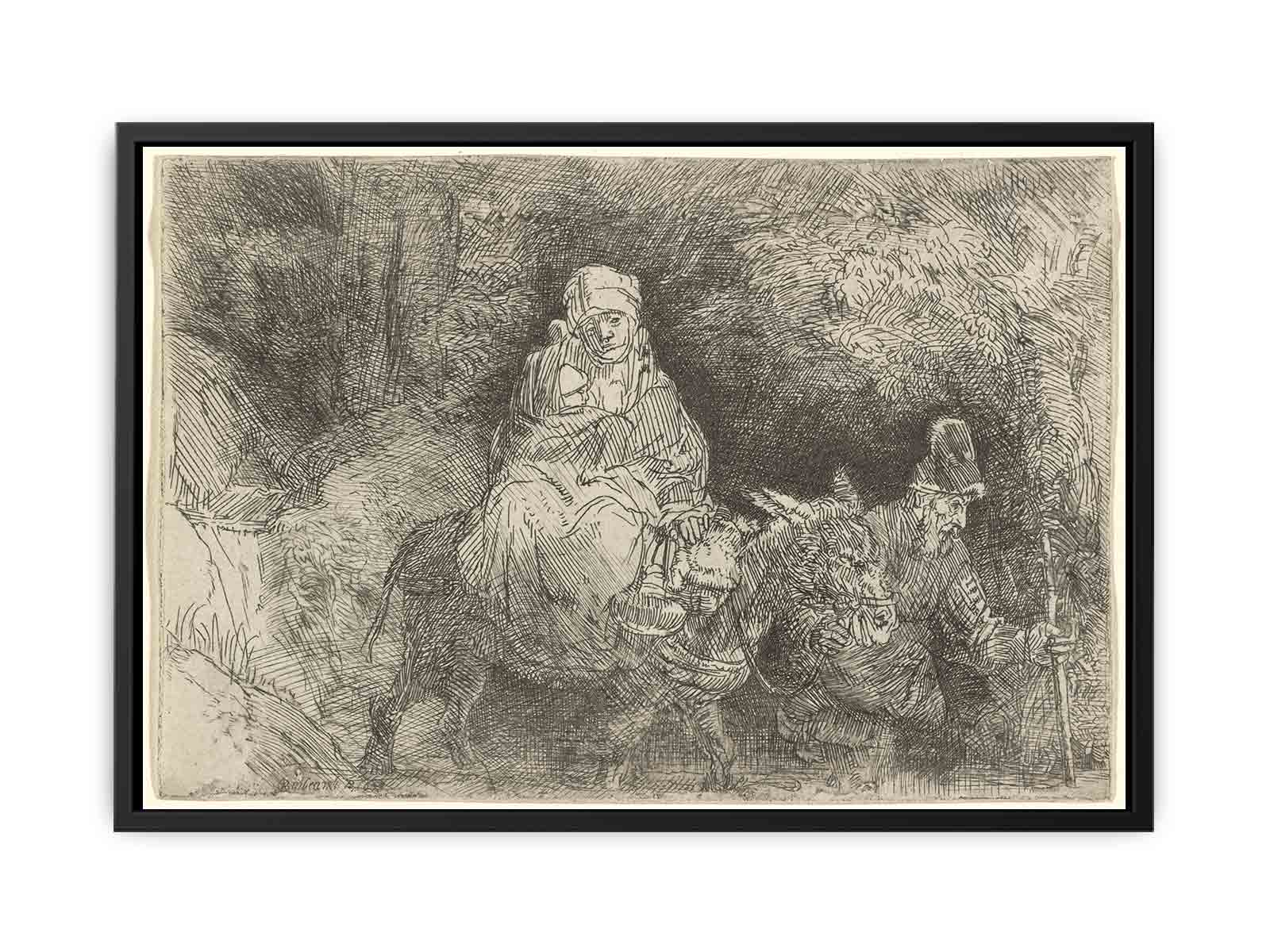 The Flight into Egypt Crossing a Brook Painting