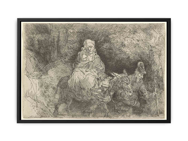 The Flight into Egypt Crossing a Brook Painting