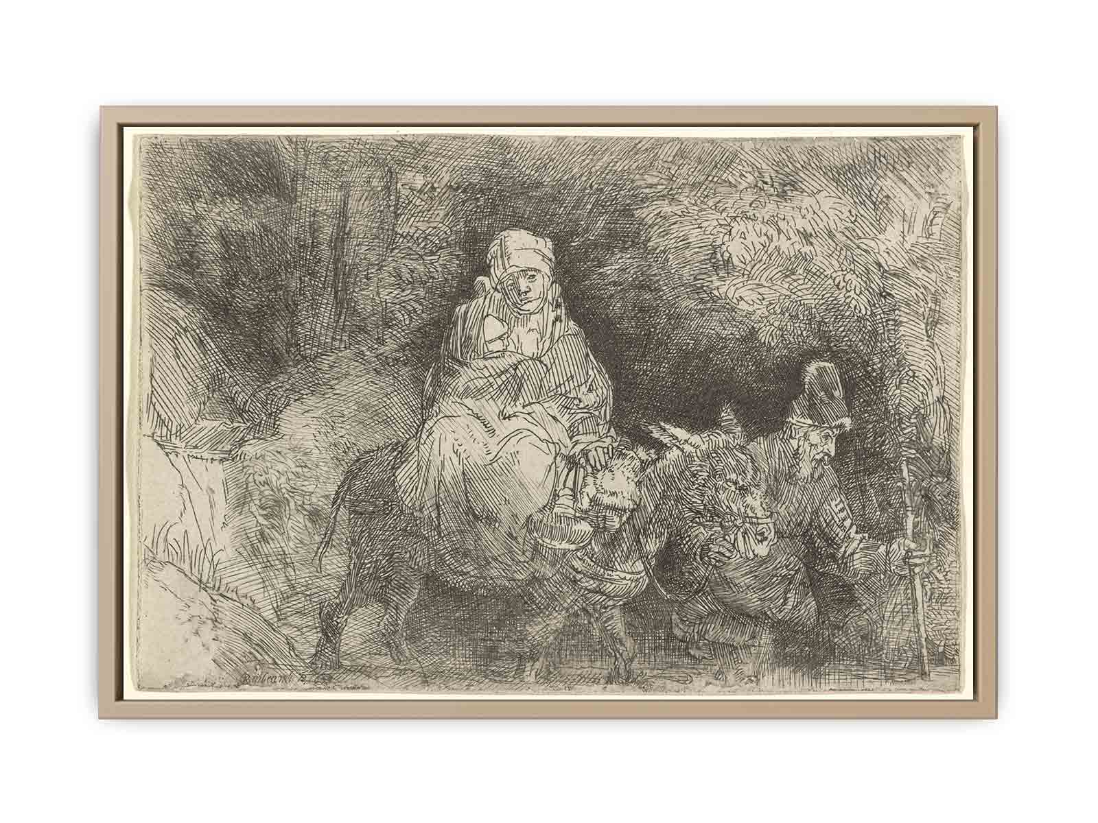 The Flight into Egypt Crossing a Brook Painting