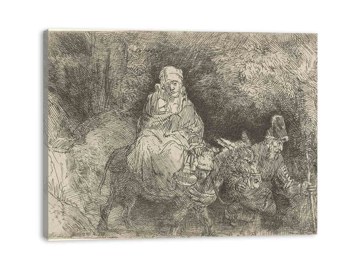 The Flight into Egypt Crossing a Brook Painting