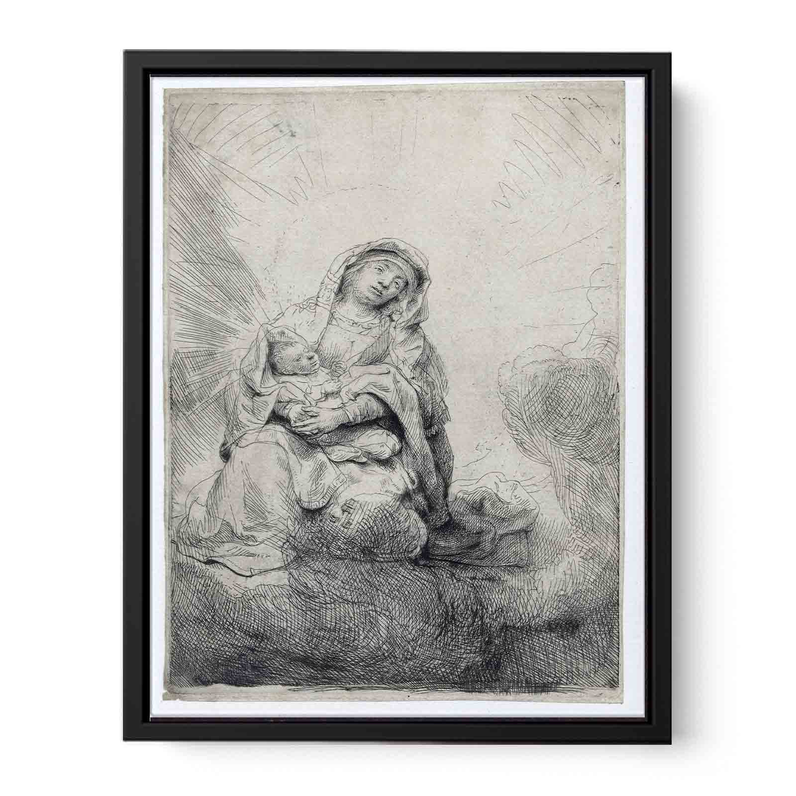 The Virgin and Child in the Clouds Painting