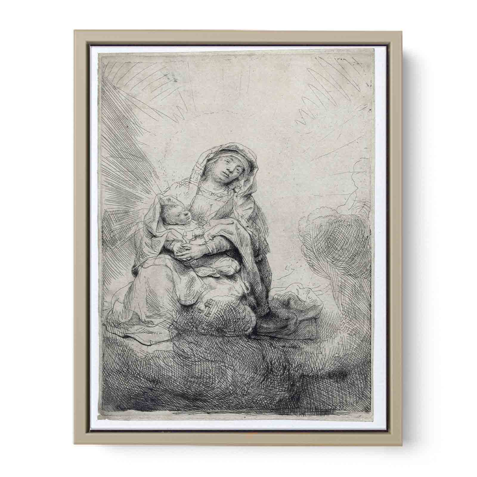 The Virgin and Child in the Clouds Painting