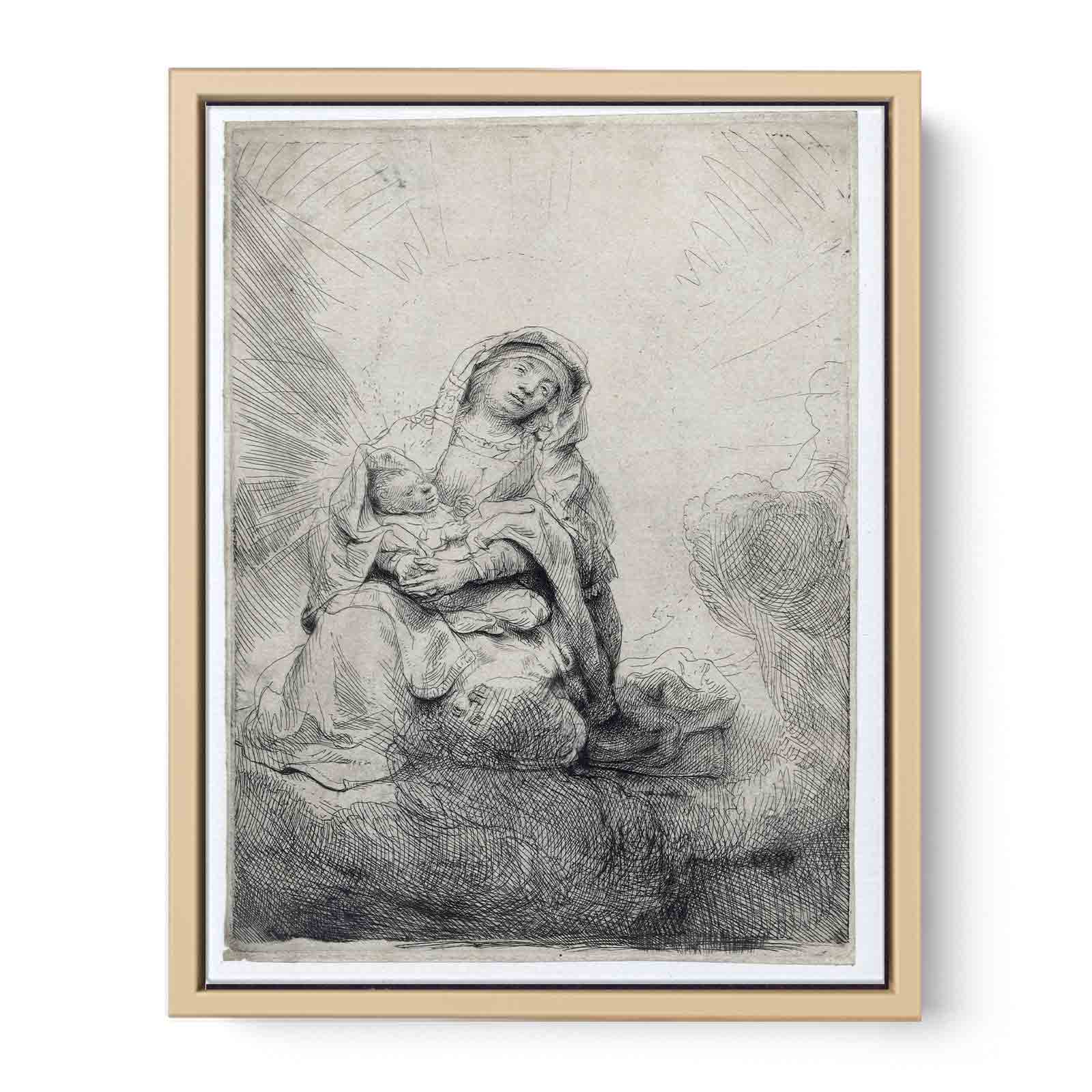The Virgin and Child in the Clouds Painting