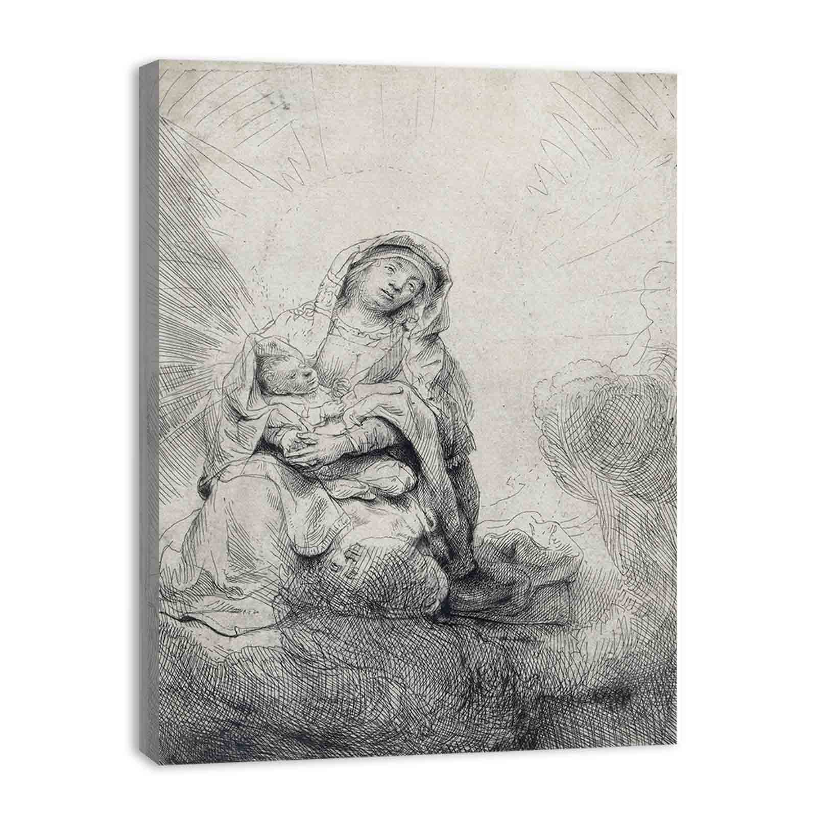 The Virgin and Child in the Clouds Painting