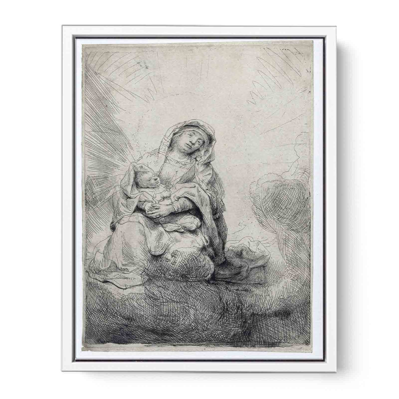 The Virgin and Child in the Clouds Painting