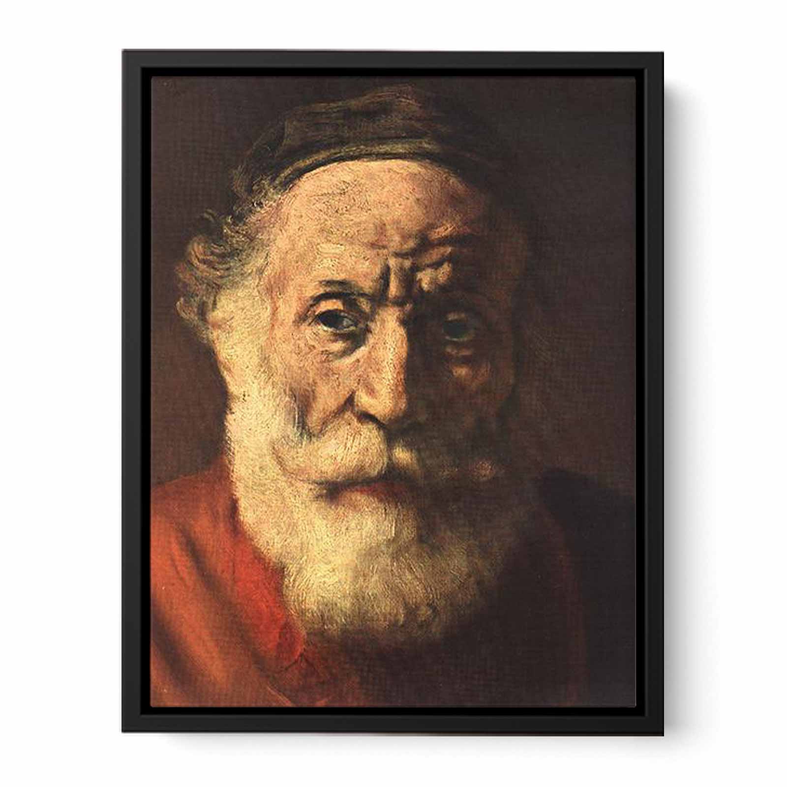 Portrait of an Old Man in Red (detail -1) 1652-54 Painting