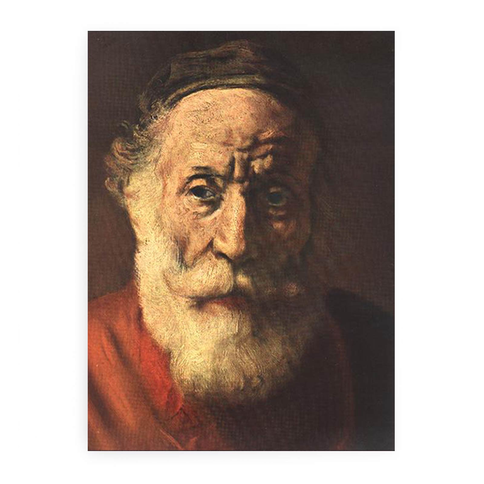 Portrait of an Old Man in Red (detail -1) 1652-54 Painting