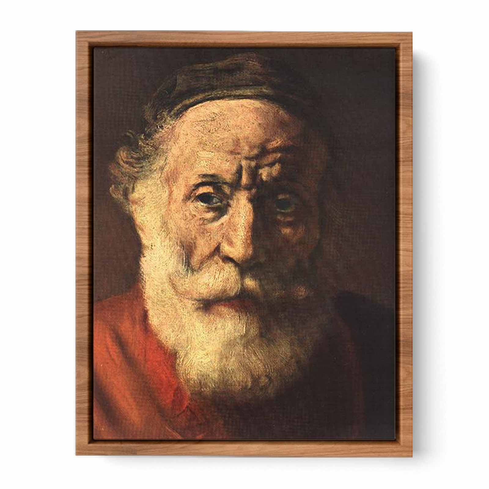 Portrait of an Old Man in Red (detail -1) 1652-54 Painting