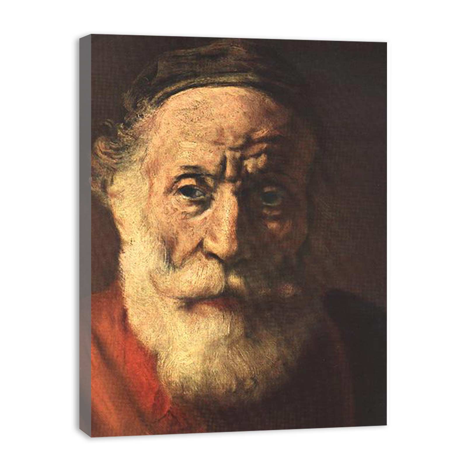 Portrait of an Old Man in Red (detail -1) 1652-54 Painting
