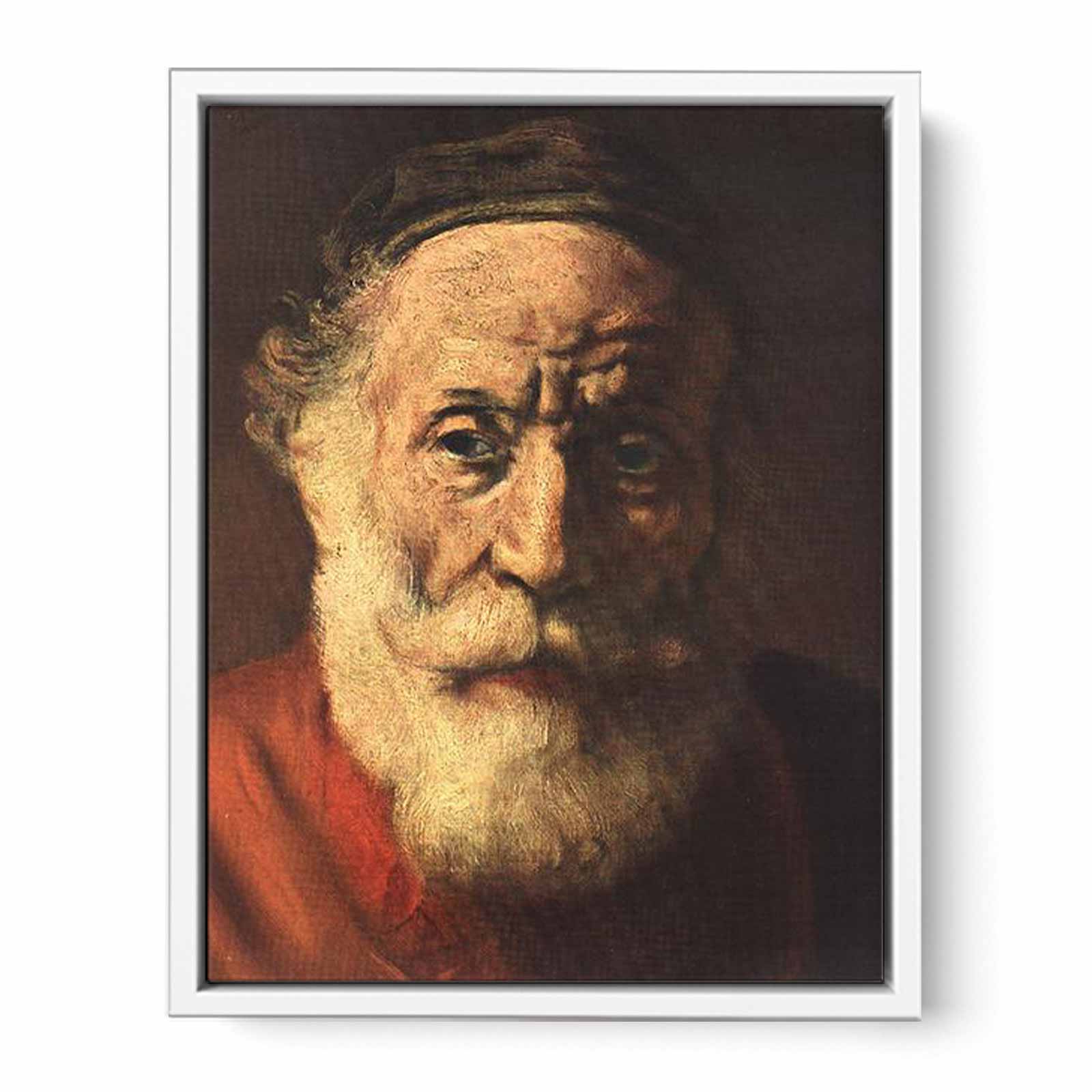 Portrait of an Old Man in Red (detail -1) 1652-54 Painting