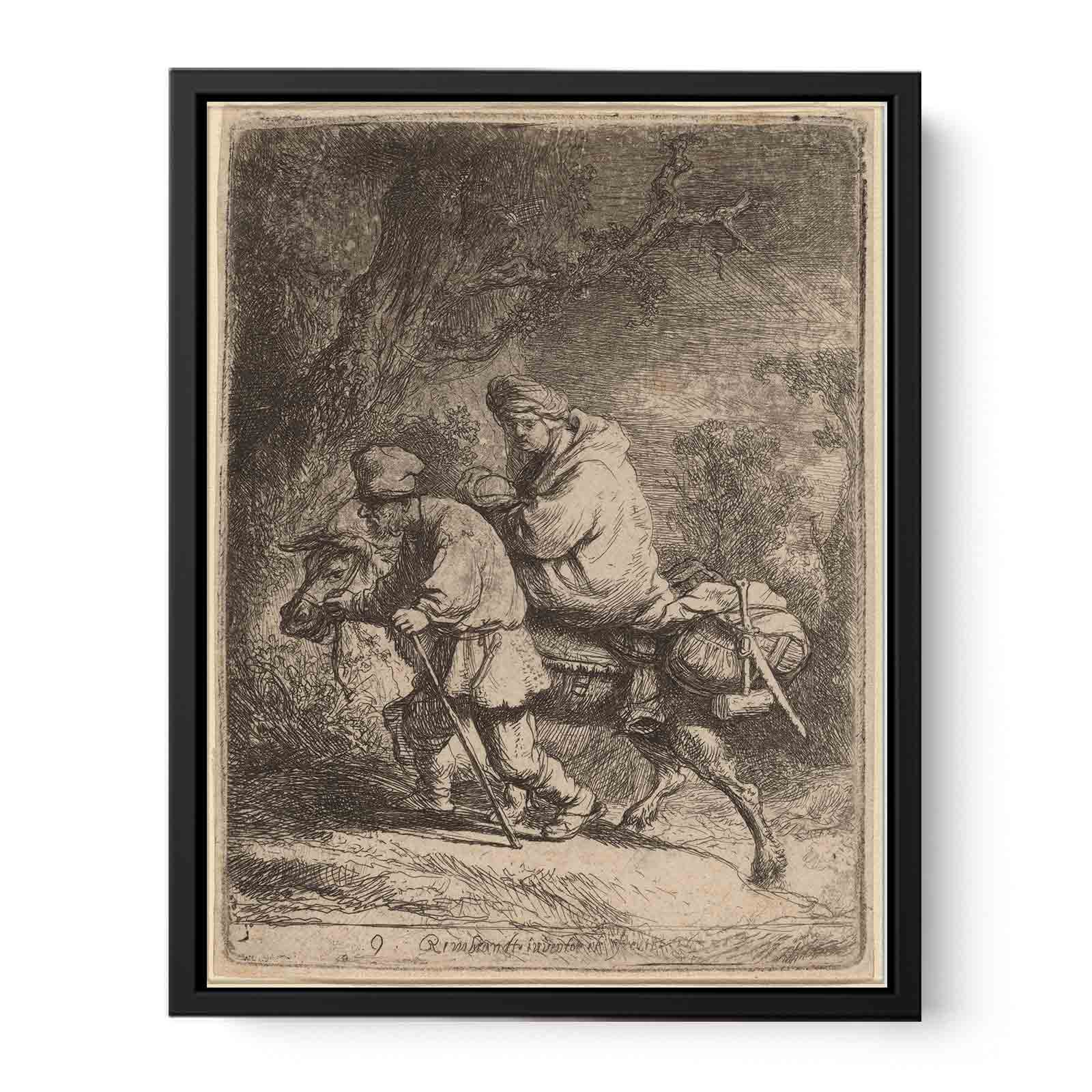 The Flight into Egypt Small Plate 2 Painting
