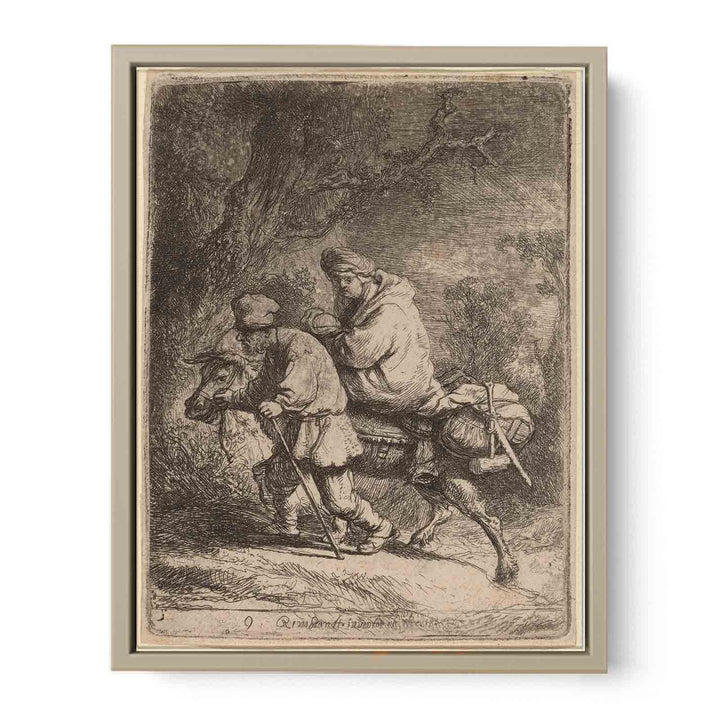 The Flight into Egypt Small Plate 2 Painting