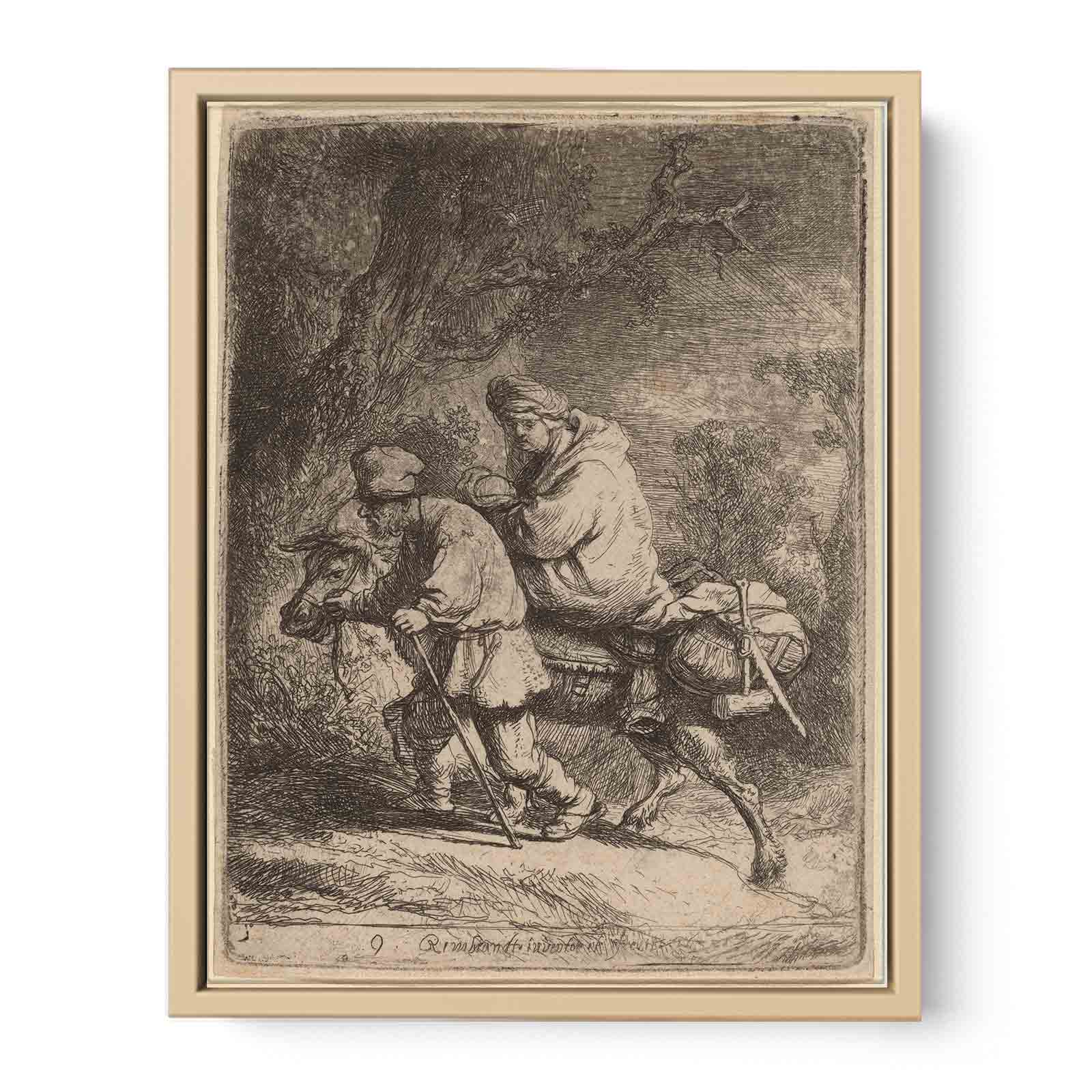 The Flight into Egypt Small Plate 2 Painting