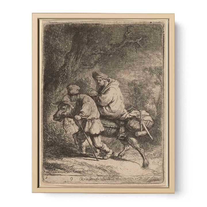 The Flight into Egypt Small Plate 2 Painting