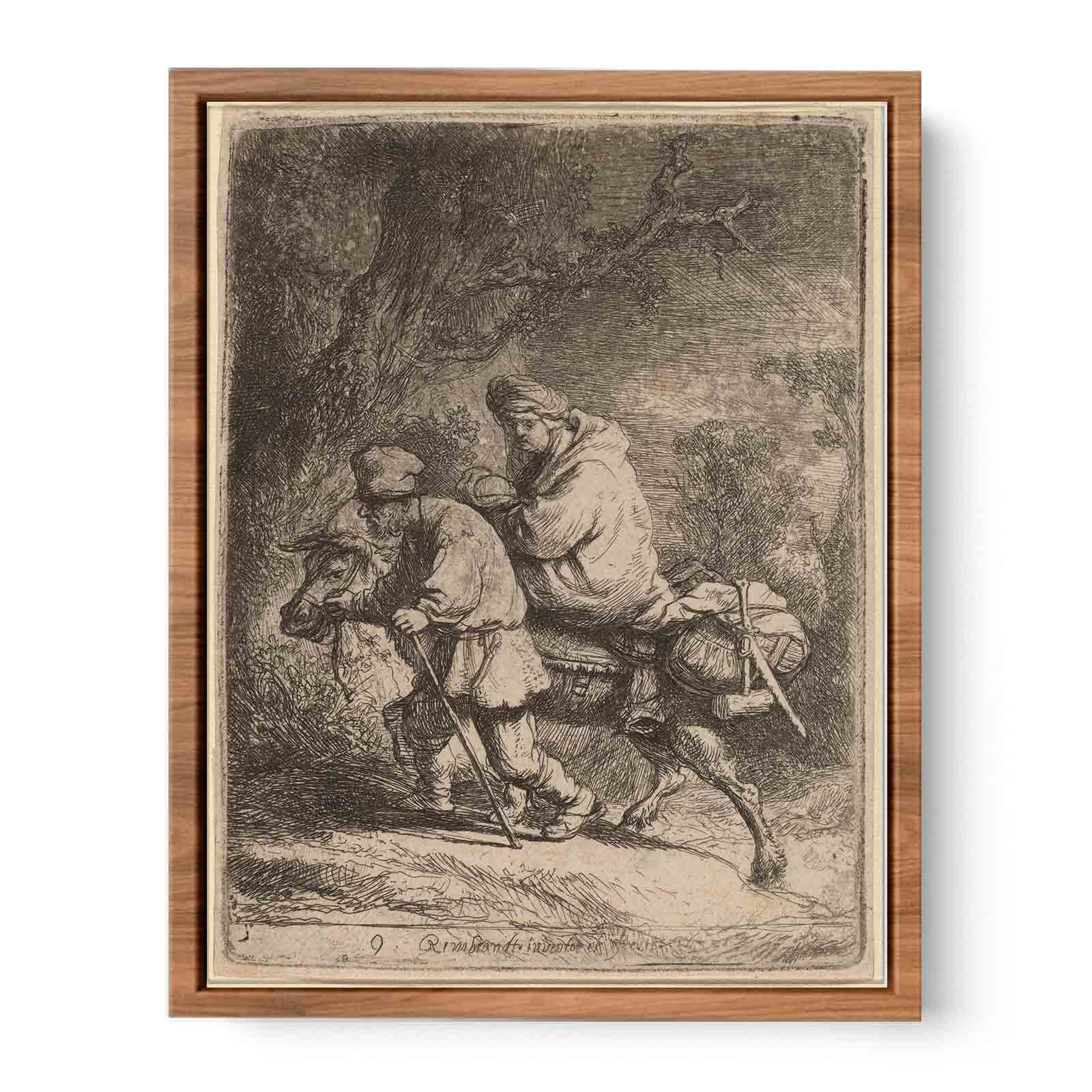 The Flight into Egypt Small Plate 2 Painting