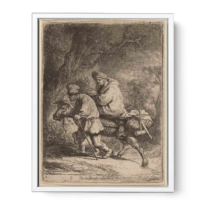 The Flight into Egypt Small Plate 2 Painting