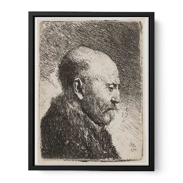 Bald-headed man in Profile Right; The Artist's Father Painting