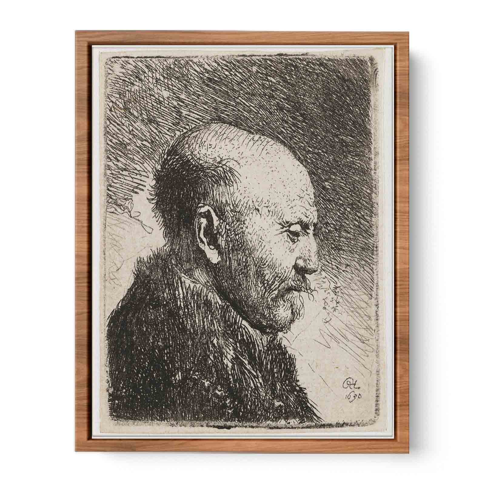 Bald-headed man in Profile Right; The Artist's Father Painting