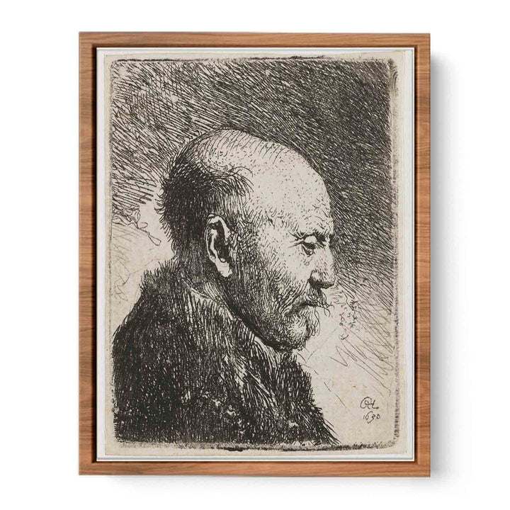Bald-headed man in Profile Right; The Artist's Father Painting