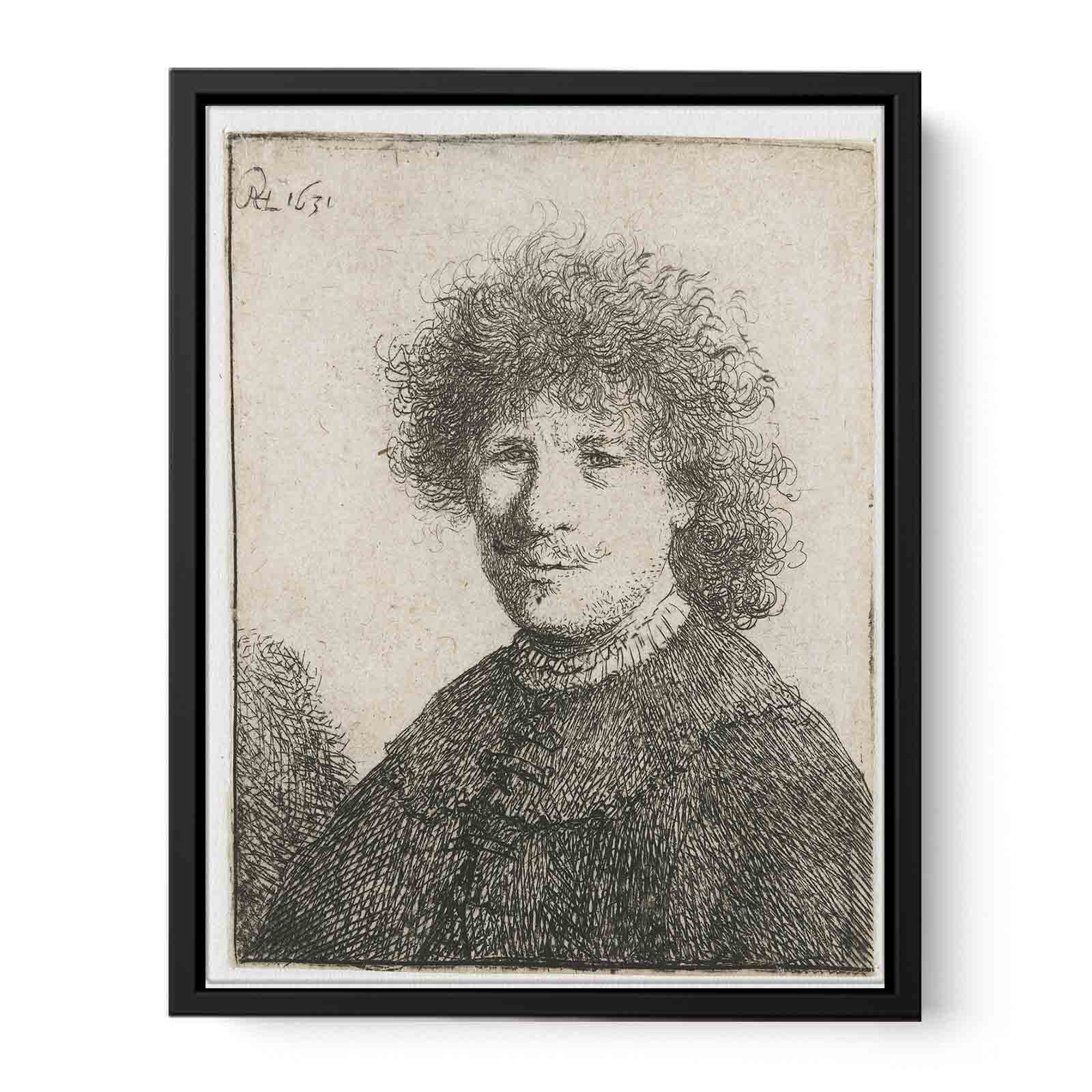 Self-Portrait in a Cloak with a falling Collar Bust Painting