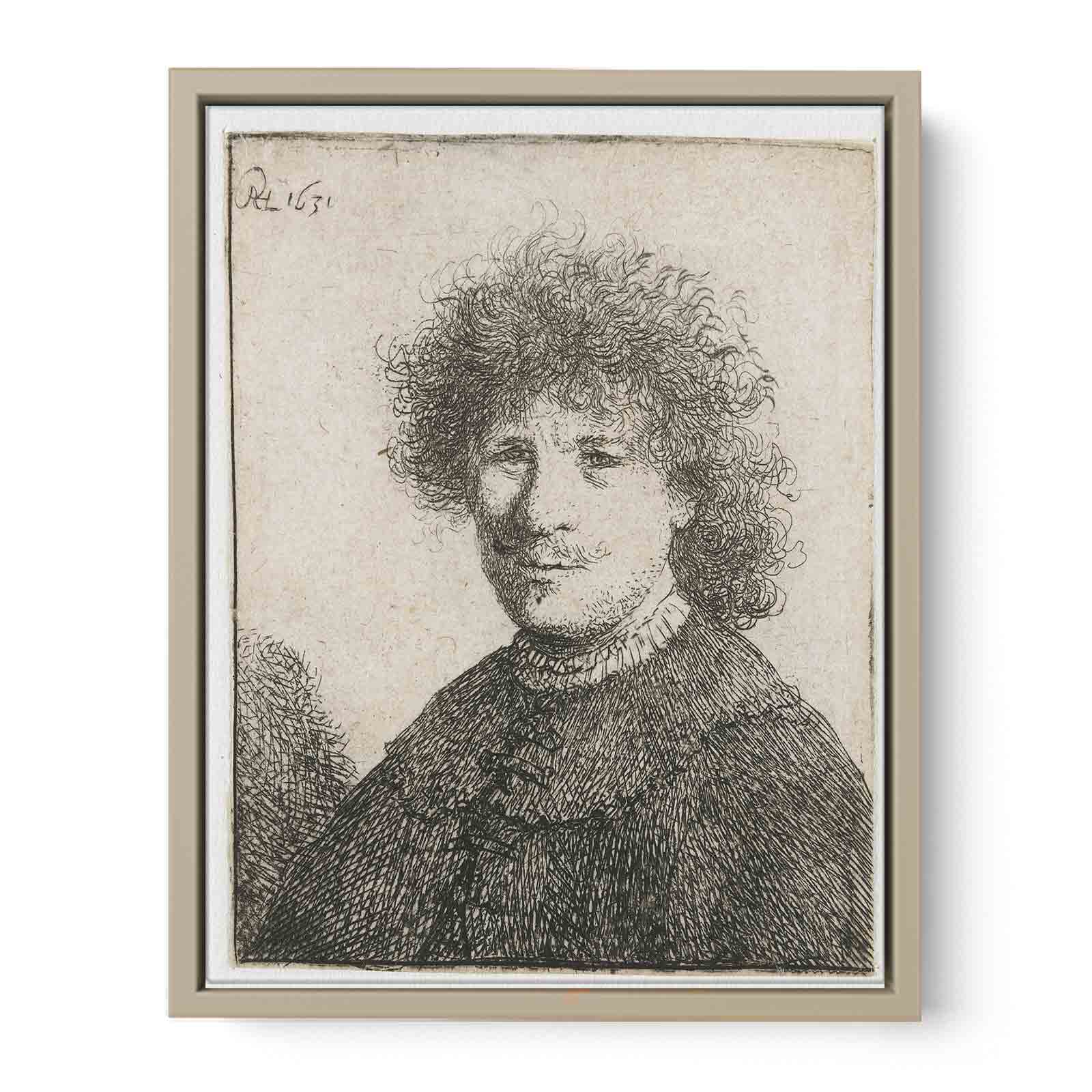 Self-Portrait in a Cloak with a falling Collar Bust Painting