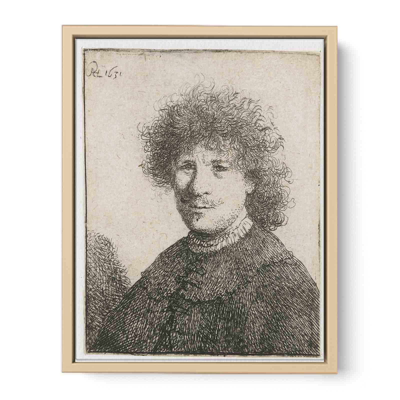 Self-Portrait in a Cloak with a falling Collar Bust Painting