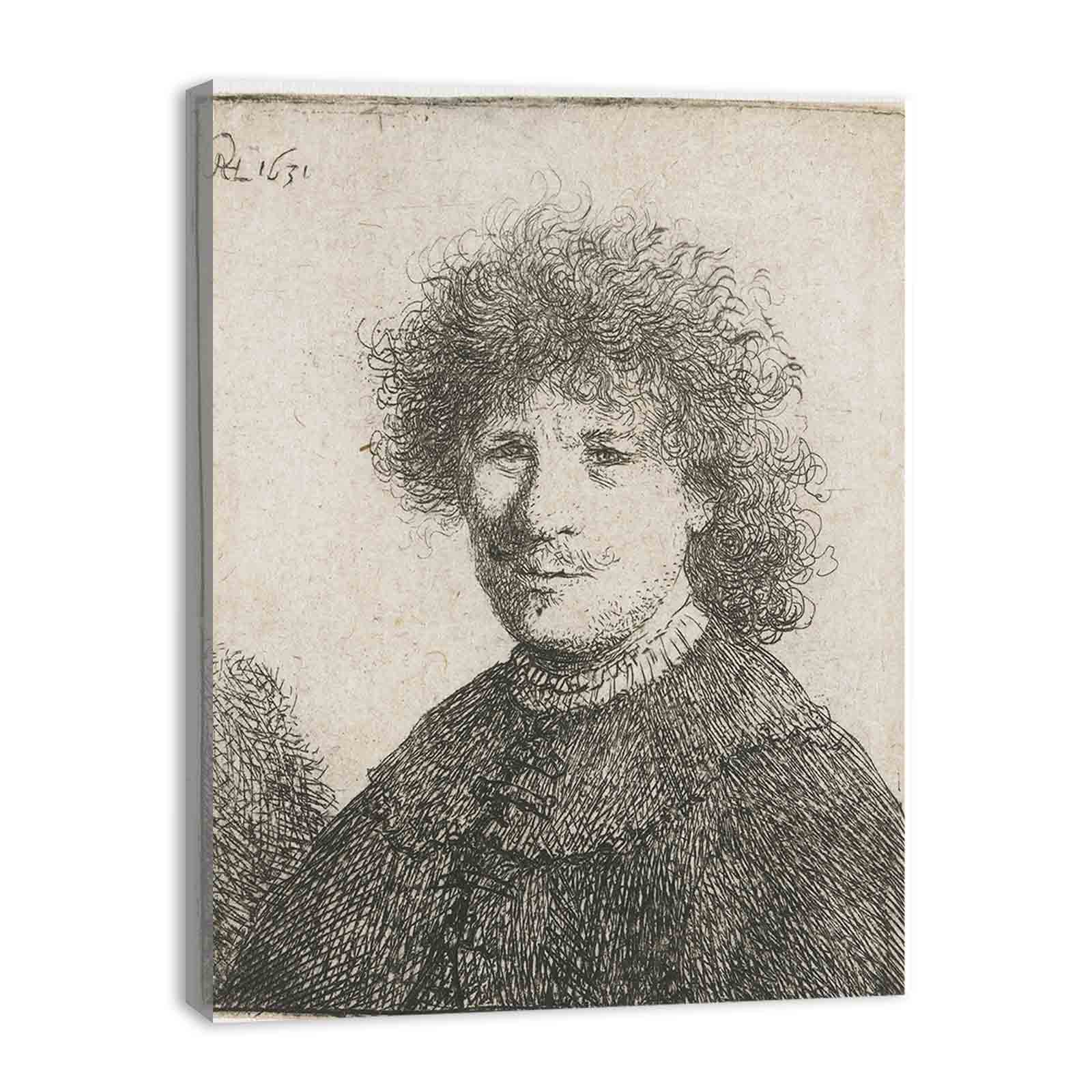 Self-Portrait in a Cloak with a falling Collar Bust Painting
