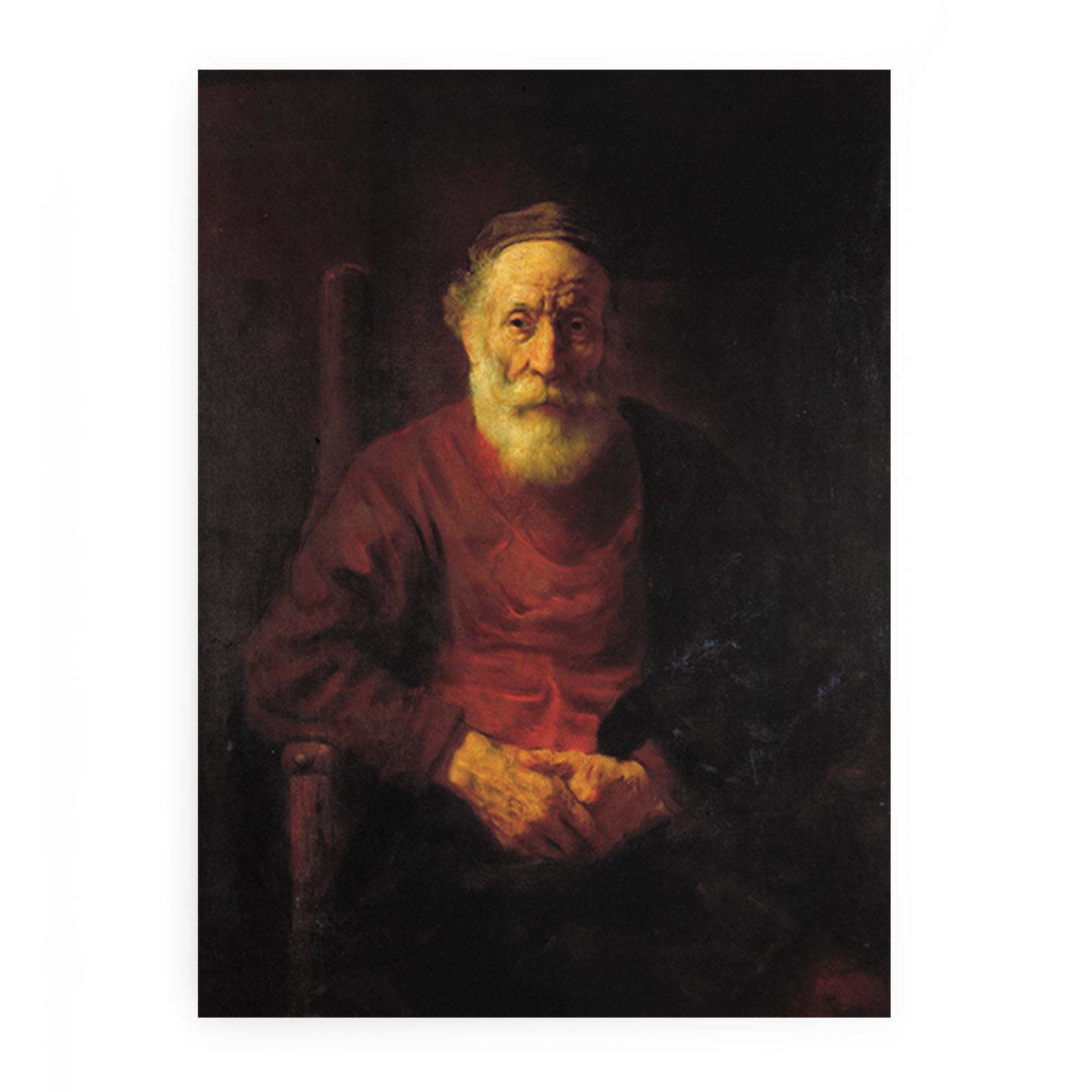 Portrait of an Old Man in Red 1652-54 Painting