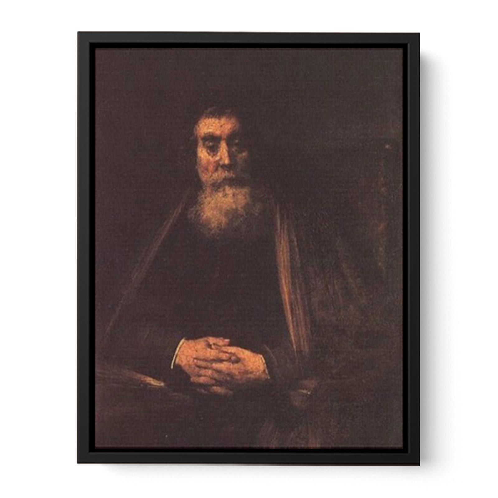 Portrait of an old man in the armchair Painting