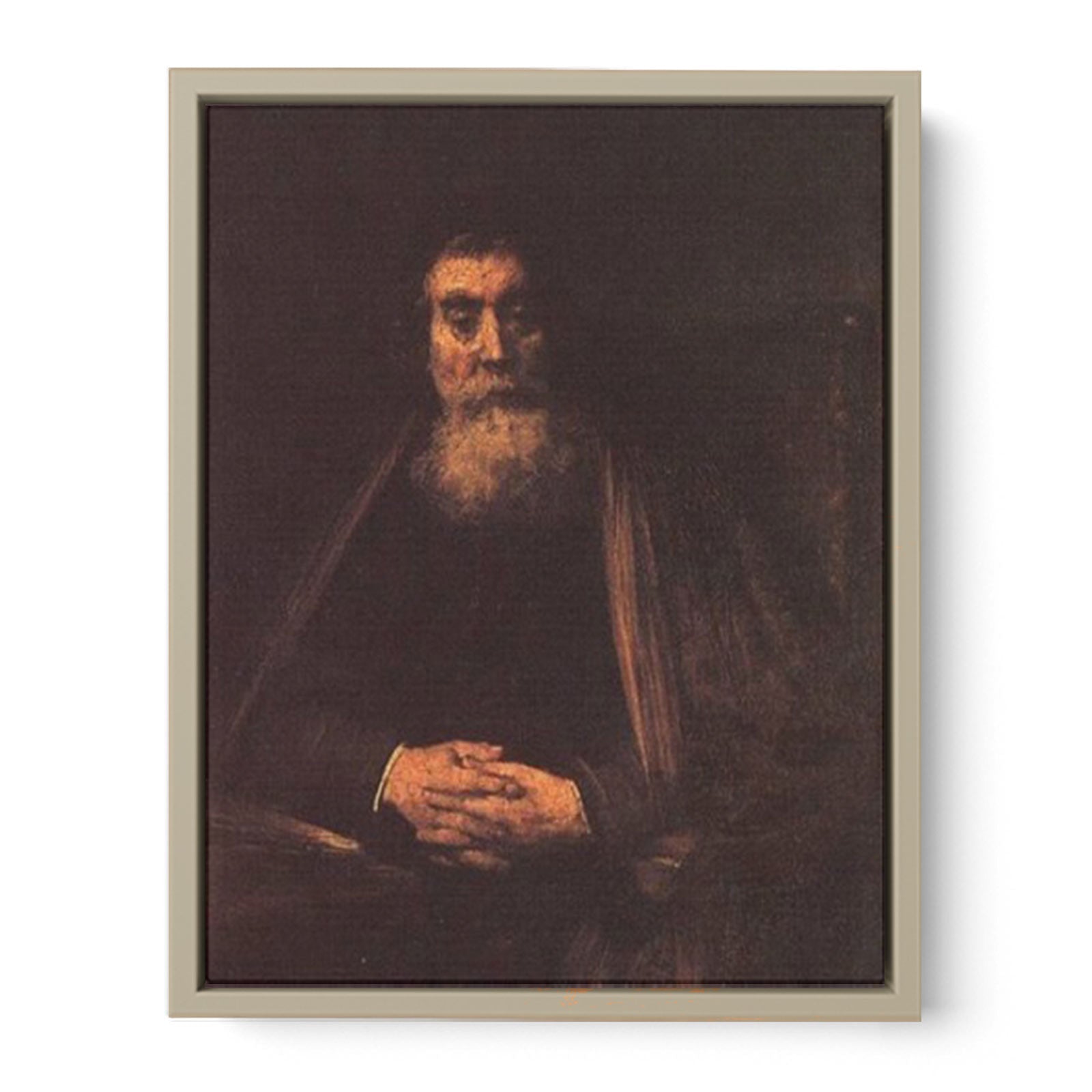 Portrait of an old man in the armchair Painting