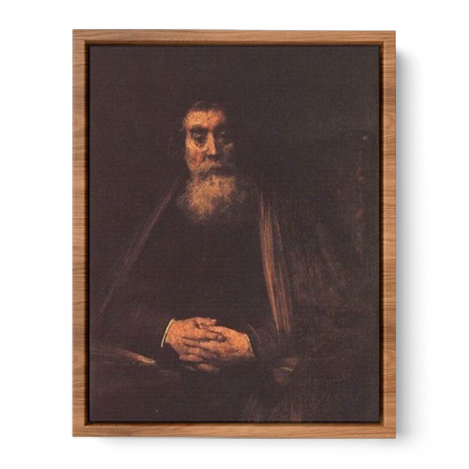 Portrait of an old man in the armchair Painting
