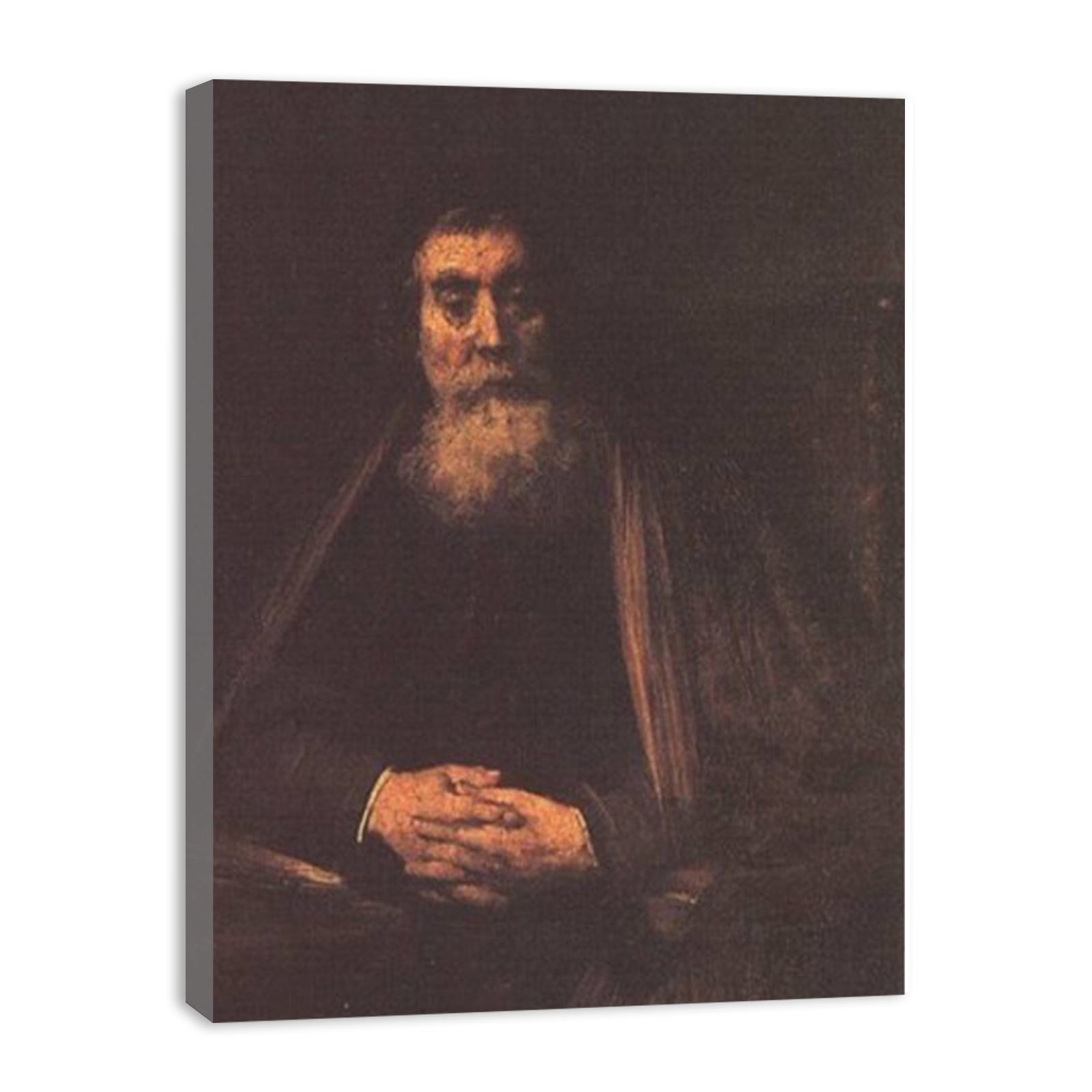 Portrait of an old man in the armchair Painting