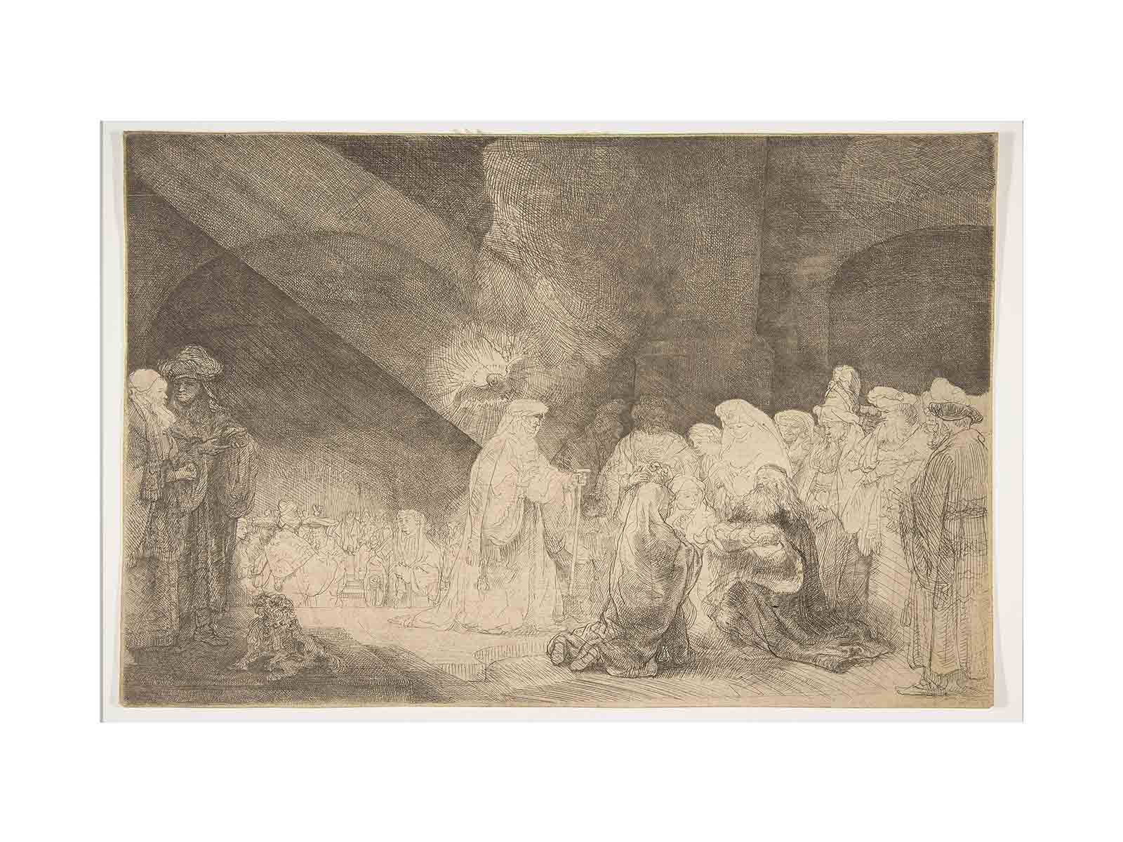 Presentation In The Temple Oblong Plate Painting