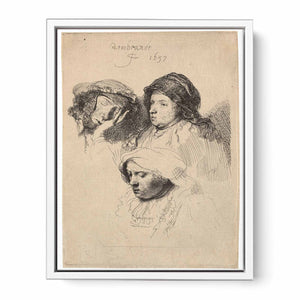 Three Heads of Women one asleep Painting