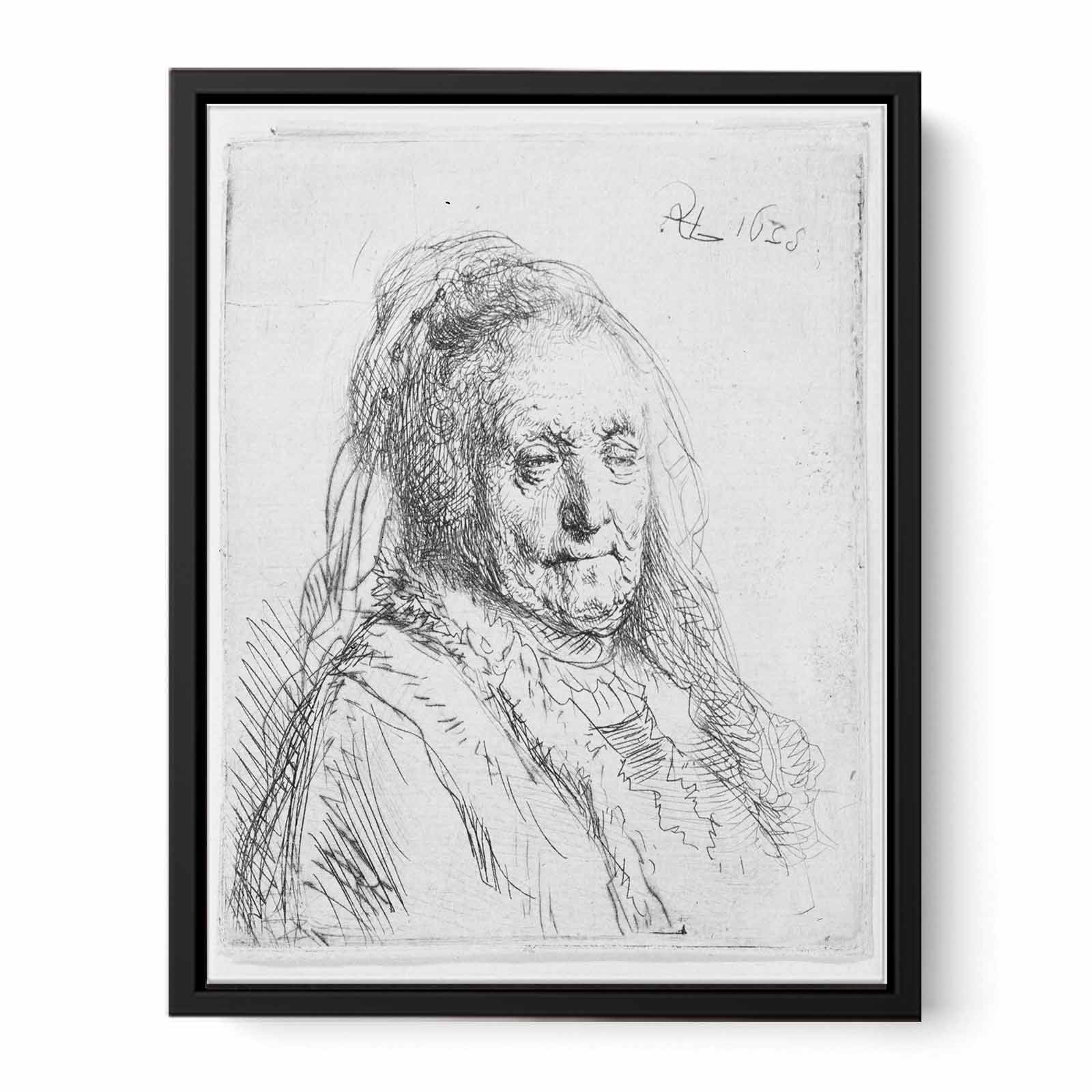Artist's mother, head and bust Painting