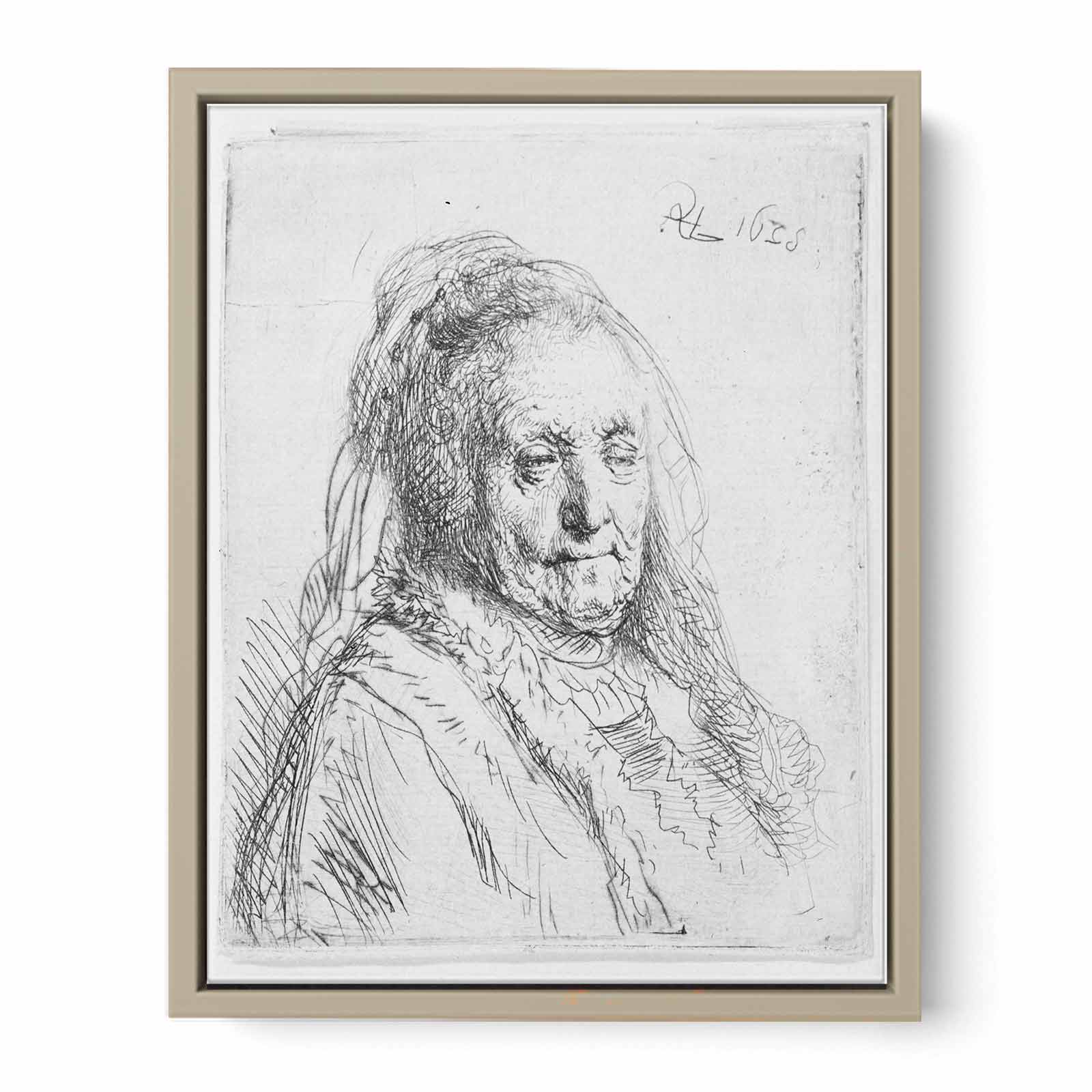 Artist's mother, head and bust Painting