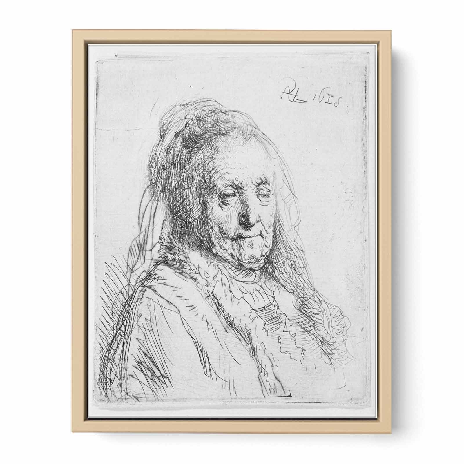Artist's mother, head and bust Painting