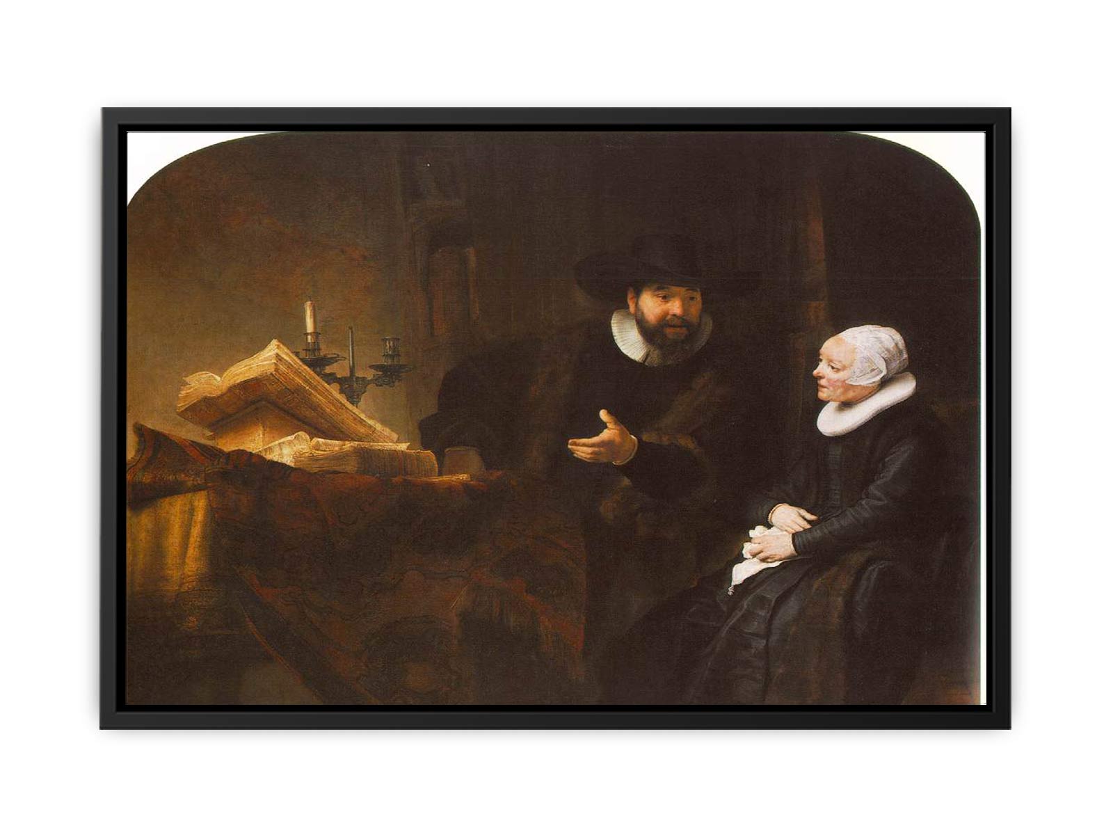The Mennonite Minister Cornelis Claesz. Anslo in Conversation with his Wife, Aaltje 1641 Painting